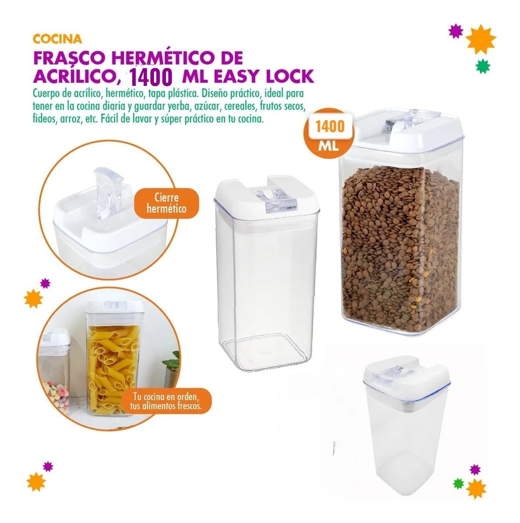 Tarro Contenedor Hermético - 1400ml