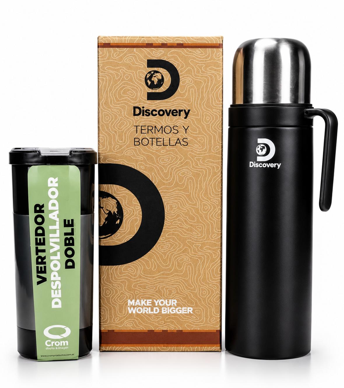 Termo Para Mate Y Cafe Discovery De Acero Inoxidable 1 Litro
