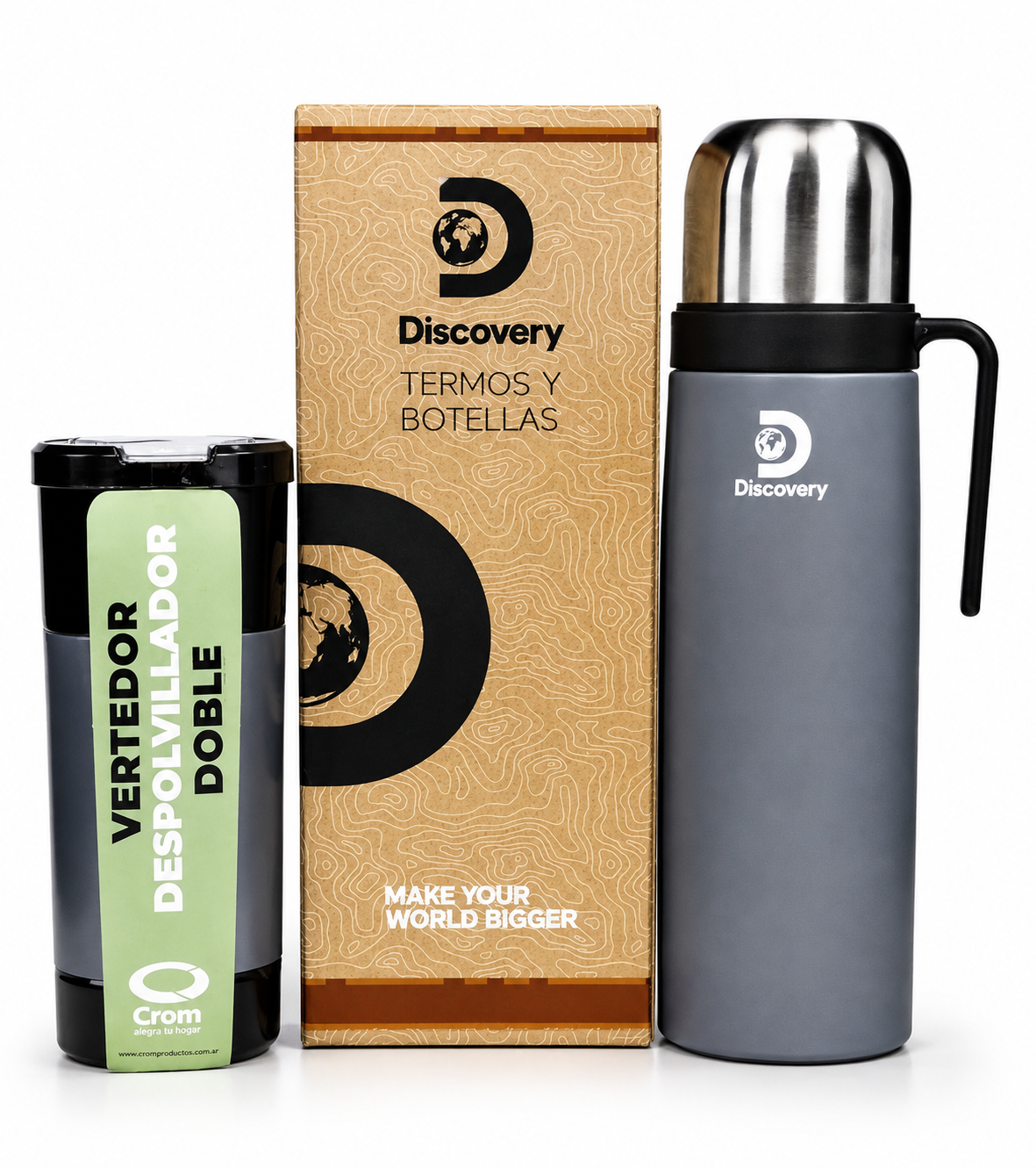 Termo Para Mate Y Cafe Discovery De Acero Inoxidable 1 Litro
