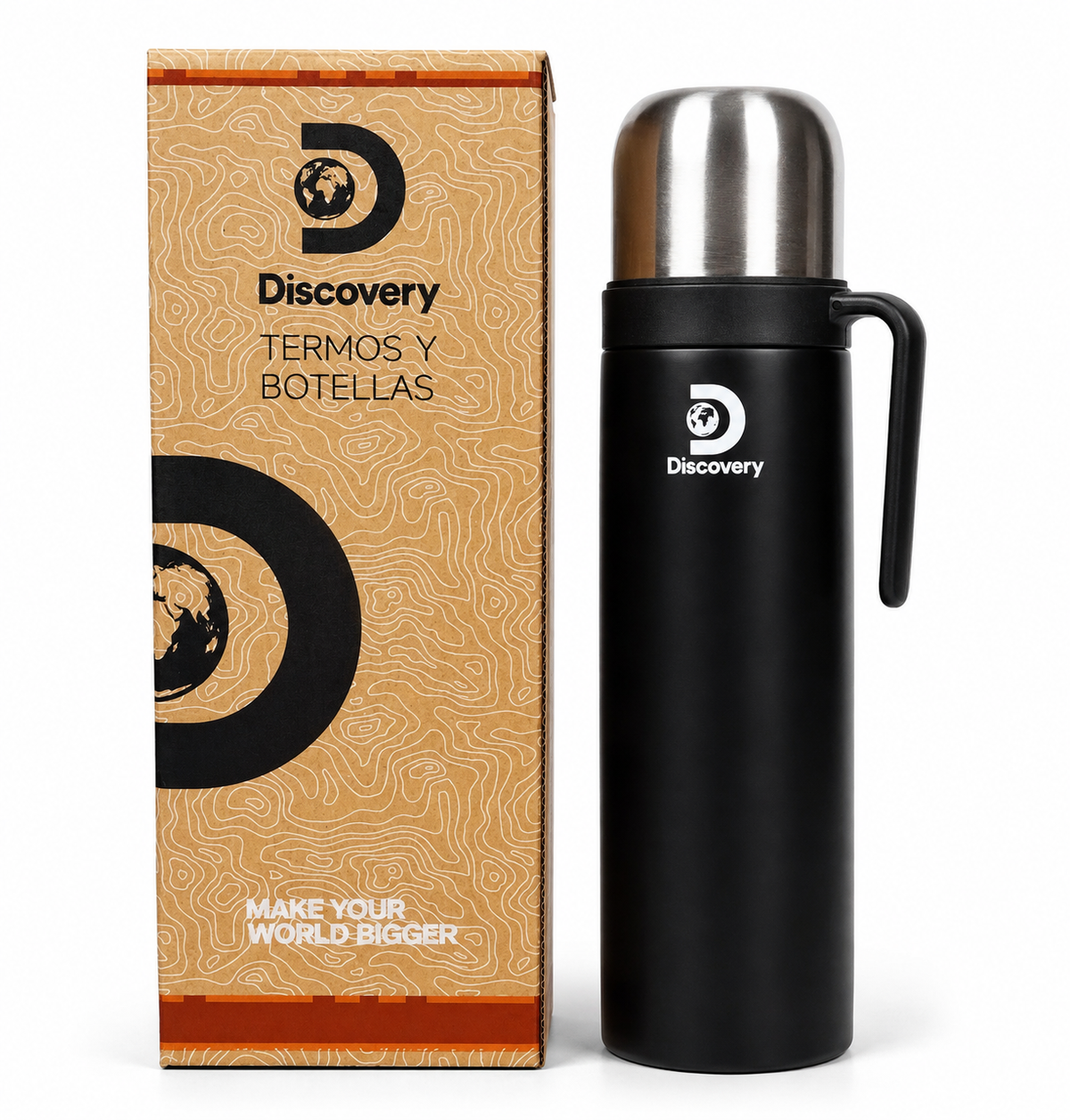 Termo Para Mate Y Cafe Discovery De Acero Inoxidable 1 Litro
