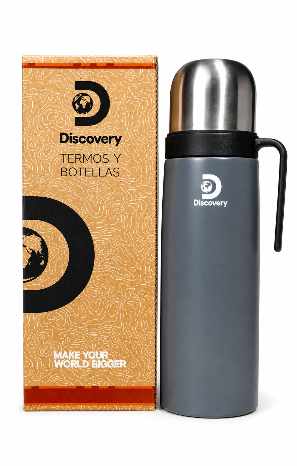 Termo Para Mate Y Cafe Discovery De Acero Inoxidable 1 Litro
